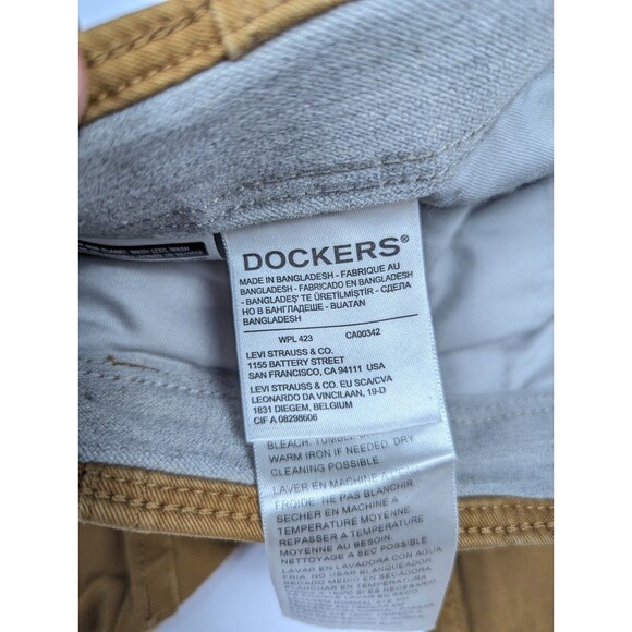Dockers Smart 360 Flex Chino Pants 33 x 34 Brown Khaki Mens - Picture 8 of 15